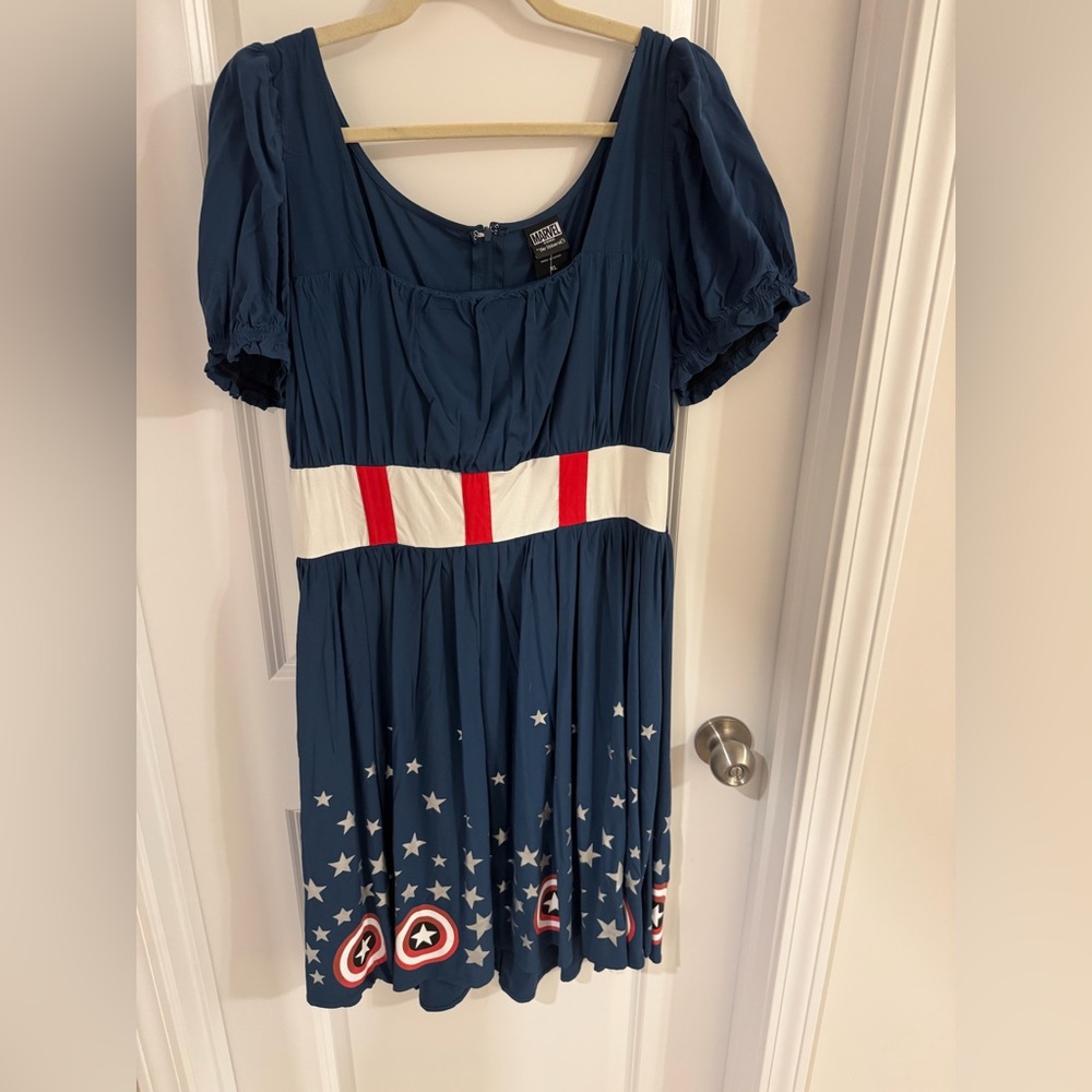 Her Universe Captain America Ruched Bust Dress